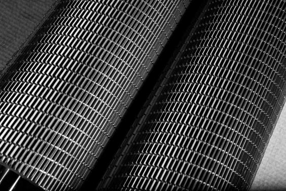Dual cut processor rolls closeup Closeup of Horning dual cut kernel processor rolls