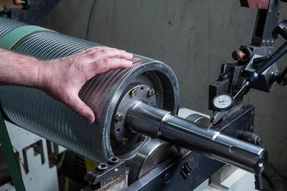 Horning Fibertech Chevron Kernel Processor Roll Being Made