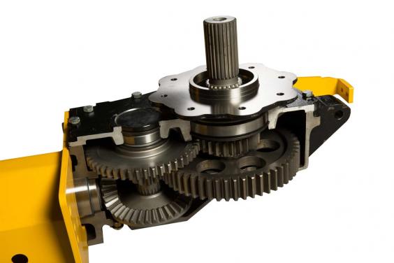 3-row rotary corn head gears detail